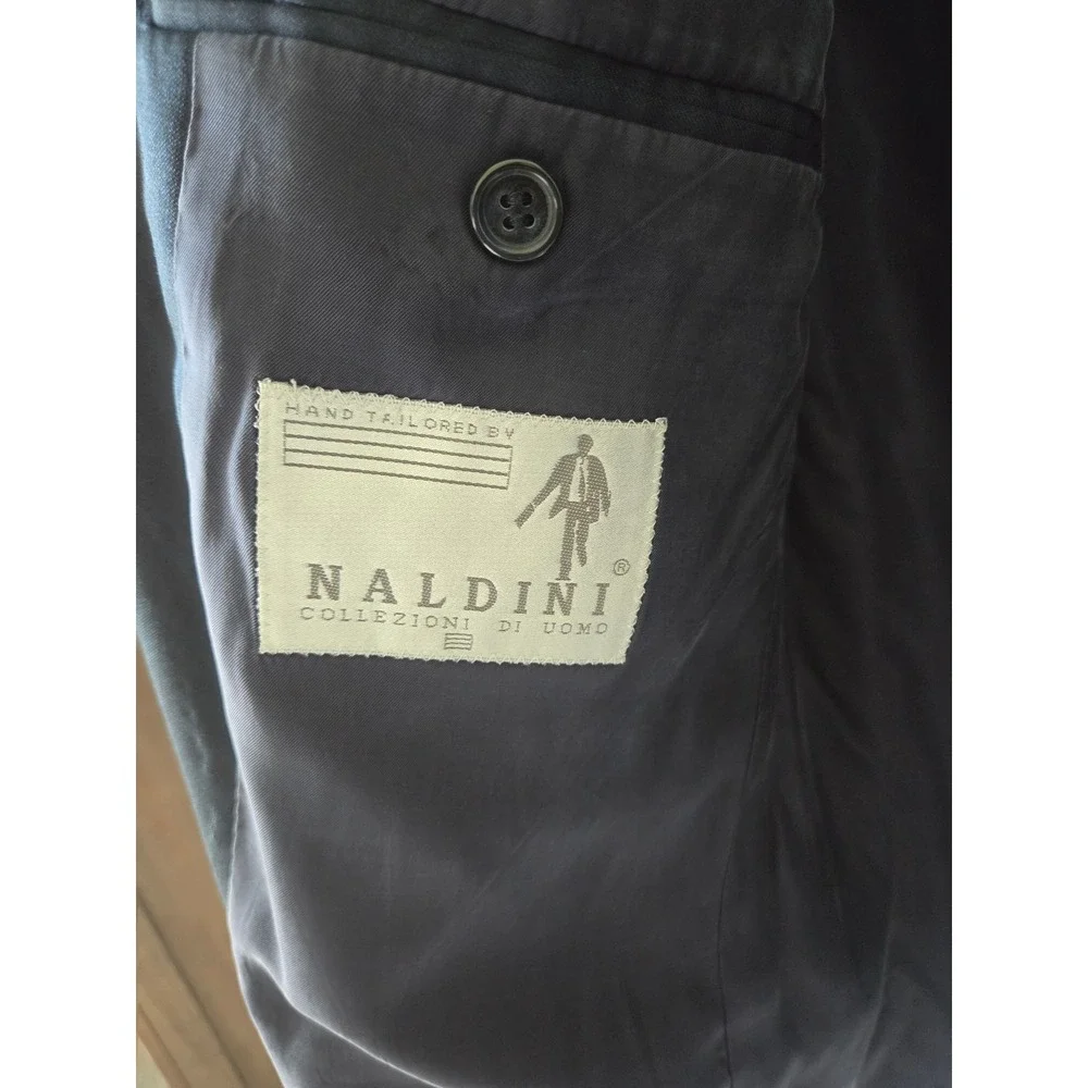 Made in Italy Naldini Super 120s Wool Sport Coat Blazer Mens 44R Navy Blue